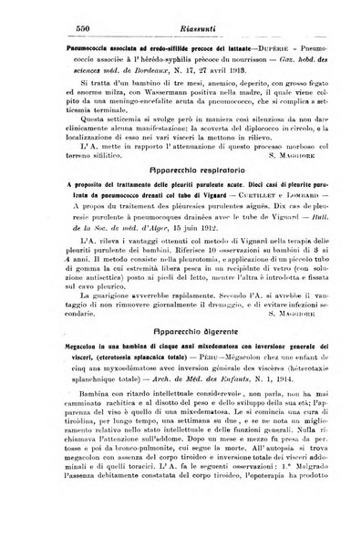 La pediatria periodico mensile indirizzato al progresso degli studi sulle malattie dei bambini