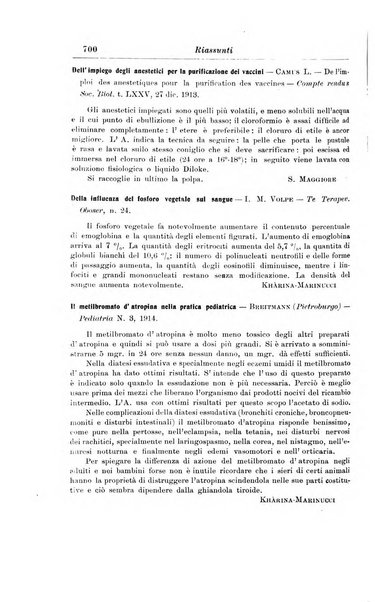 La pediatria periodico mensile indirizzato al progresso degli studi sulle malattie dei bambini