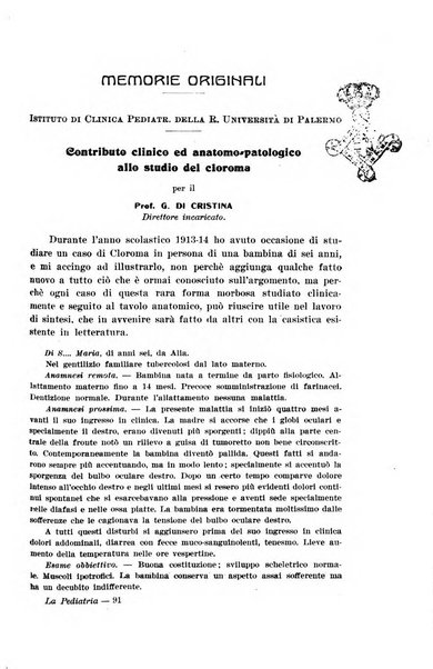 La pediatria periodico mensile indirizzato al progresso degli studi sulle malattie dei bambini