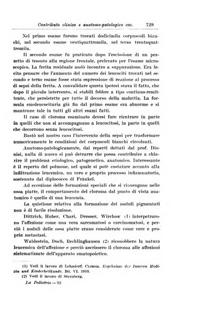 La pediatria periodico mensile indirizzato al progresso degli studi sulle malattie dei bambini