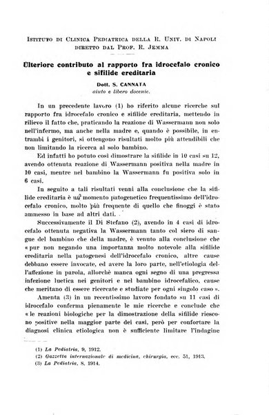 La pediatria periodico mensile indirizzato al progresso degli studi sulle malattie dei bambini