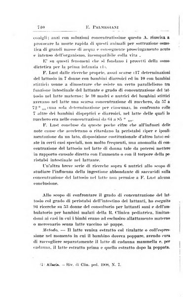 La pediatria periodico mensile indirizzato al progresso degli studi sulle malattie dei bambini