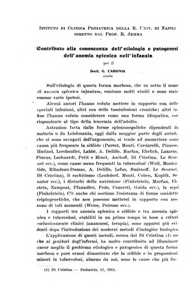 La pediatria periodico mensile indirizzato al progresso degli studi sulle malattie dei bambini