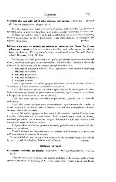 La pediatria periodico mensile indirizzato al progresso degli studi sulle malattie dei bambini