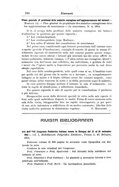 La pediatria periodico mensile indirizzato al progresso degli studi sulle malattie dei bambini