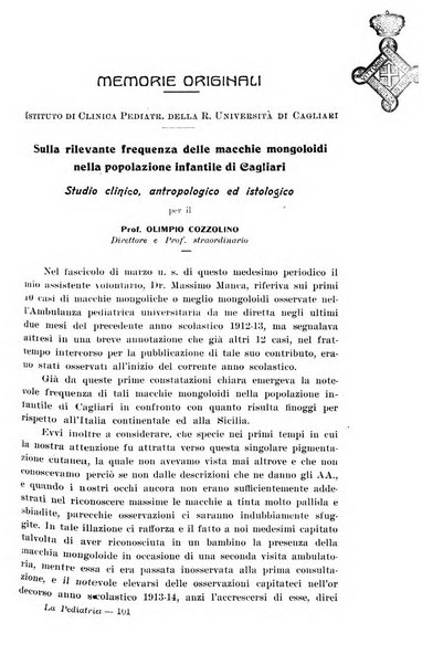 La pediatria periodico mensile indirizzato al progresso degli studi sulle malattie dei bambini