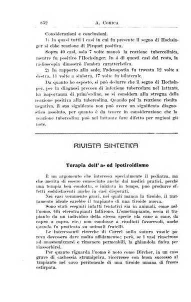 La pediatria periodico mensile indirizzato al progresso degli studi sulle malattie dei bambini