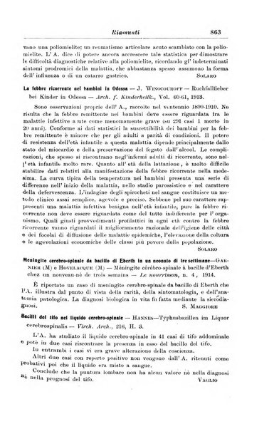 La pediatria periodico mensile indirizzato al progresso degli studi sulle malattie dei bambini