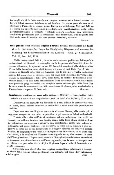 La pediatria periodico mensile indirizzato al progresso degli studi sulle malattie dei bambini