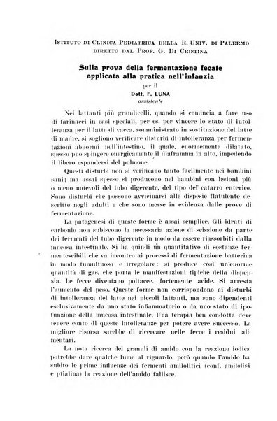 La pediatria periodico mensile indirizzato al progresso degli studi sulle malattie dei bambini