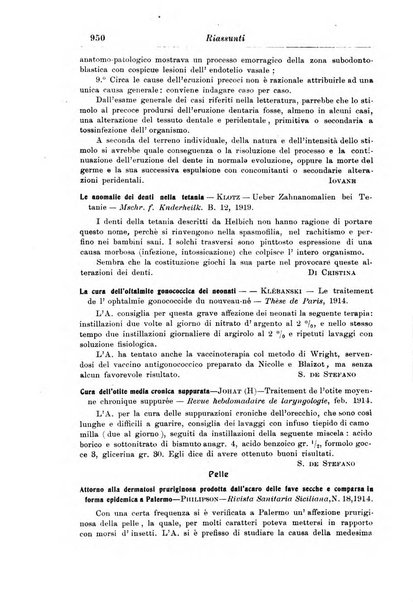 La pediatria periodico mensile indirizzato al progresso degli studi sulle malattie dei bambini