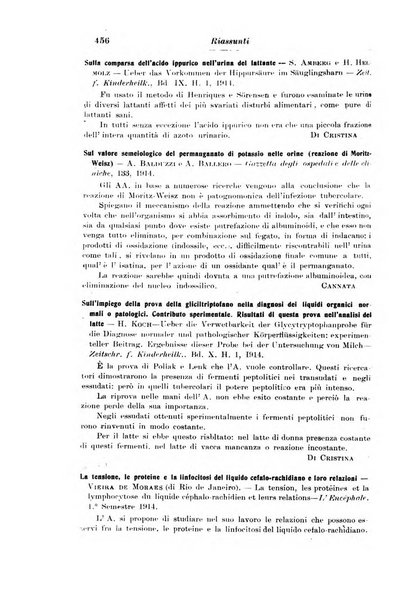 La pediatria periodico mensile indirizzato al progresso degli studi sulle malattie dei bambini