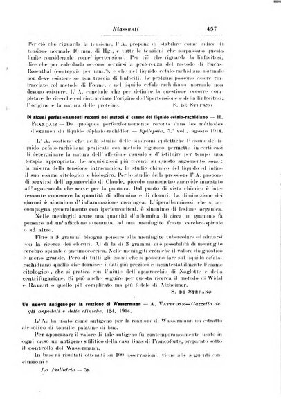 La pediatria periodico mensile indirizzato al progresso degli studi sulle malattie dei bambini