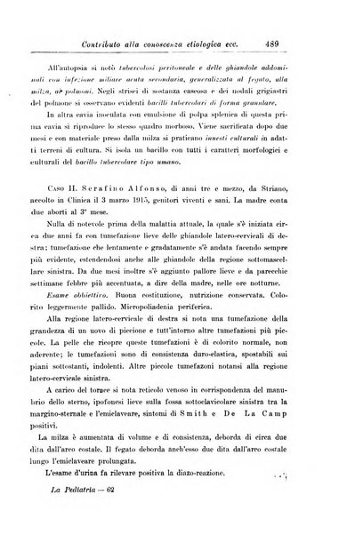 La pediatria periodico mensile indirizzato al progresso degli studi sulle malattie dei bambini