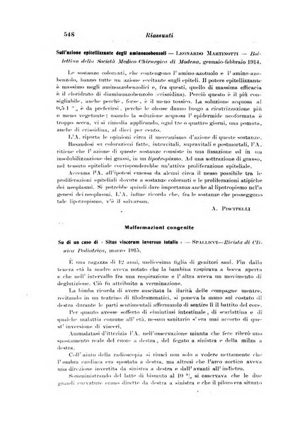 La pediatria periodico mensile indirizzato al progresso degli studi sulle malattie dei bambini