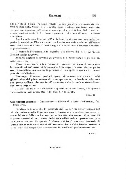 La pediatria periodico mensile indirizzato al progresso degli studi sulle malattie dei bambini