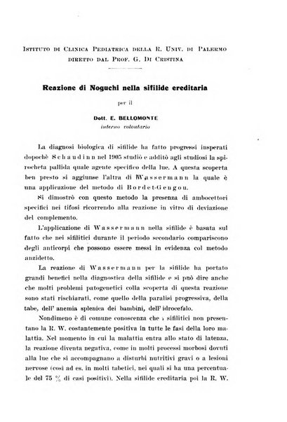 La pediatria periodico mensile indirizzato al progresso degli studi sulle malattie dei bambini