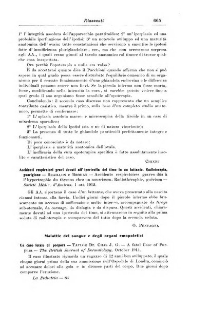 La pediatria periodico mensile indirizzato al progresso degli studi sulle malattie dei bambini