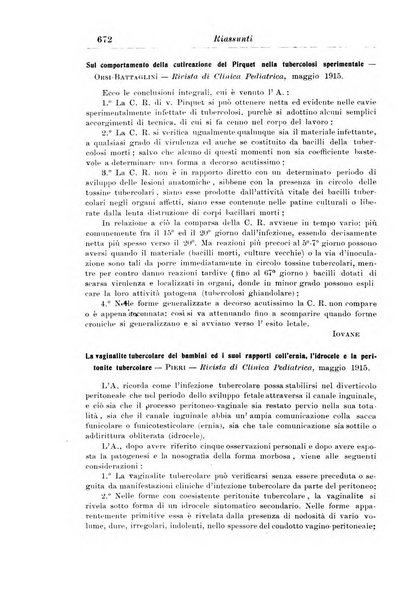 La pediatria periodico mensile indirizzato al progresso degli studi sulle malattie dei bambini