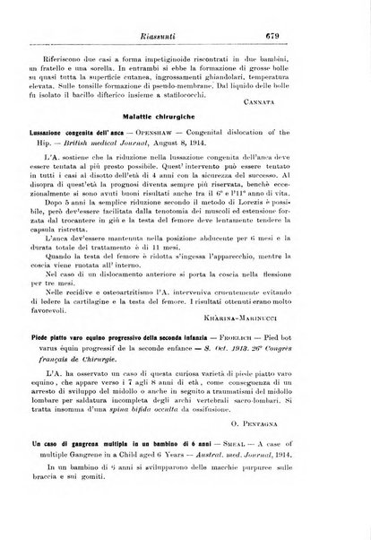 La pediatria periodico mensile indirizzato al progresso degli studi sulle malattie dei bambini