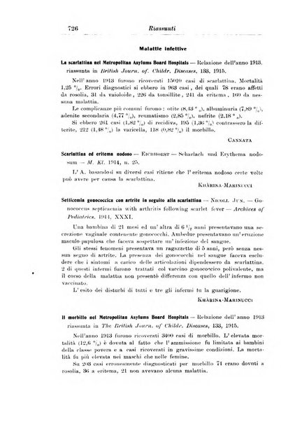 La pediatria periodico mensile indirizzato al progresso degli studi sulle malattie dei bambini