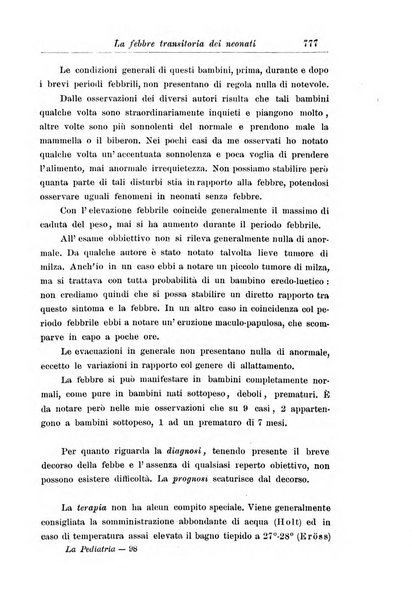 La pediatria periodico mensile indirizzato al progresso degli studi sulle malattie dei bambini