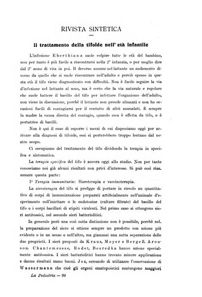 La pediatria periodico mensile indirizzato al progresso degli studi sulle malattie dei bambini