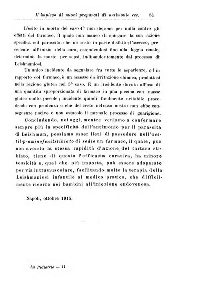 La pediatria periodico mensile indirizzato al progresso degli studi sulle malattie dei bambini