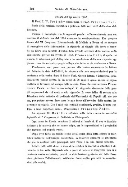 La pediatria periodico mensile indirizzato al progresso degli studi sulle malattie dei bambini