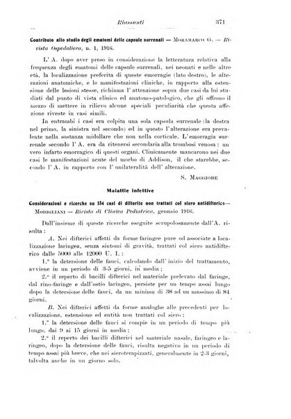 La pediatria periodico mensile indirizzato al progresso degli studi sulle malattie dei bambini