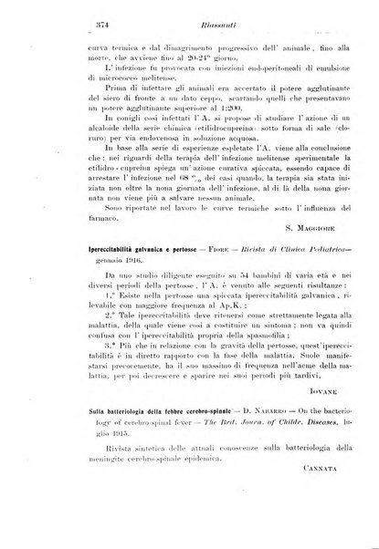 La pediatria periodico mensile indirizzato al progresso degli studi sulle malattie dei bambini