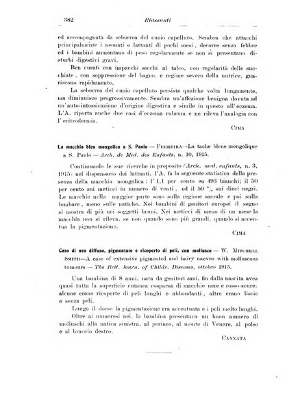 La pediatria periodico mensile indirizzato al progresso degli studi sulle malattie dei bambini