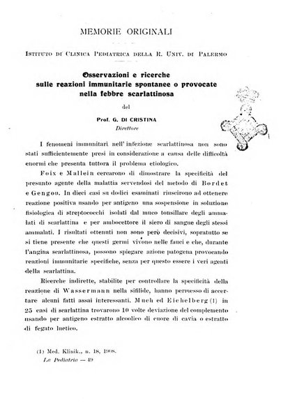 La pediatria periodico mensile indirizzato al progresso degli studi sulle malattie dei bambini