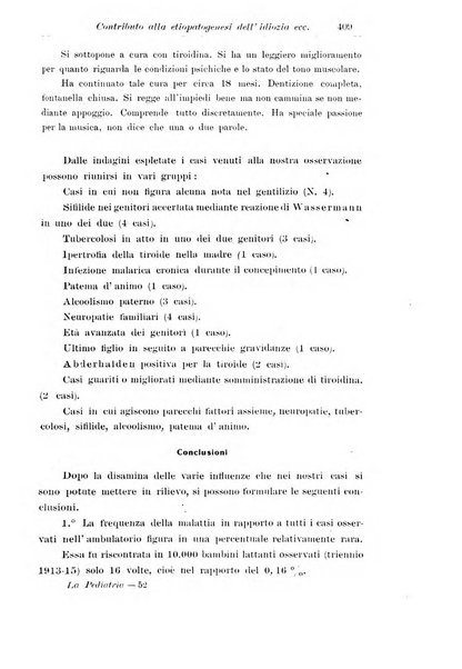 La pediatria periodico mensile indirizzato al progresso degli studi sulle malattie dei bambini