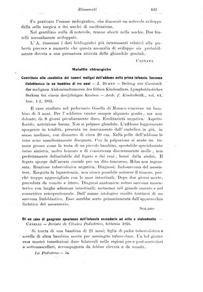 La pediatria periodico mensile indirizzato al progresso degli studi sulle malattie dei bambini