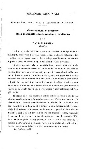 La pediatria periodico mensile indirizzato al progresso degli studi sulle malattie dei bambini