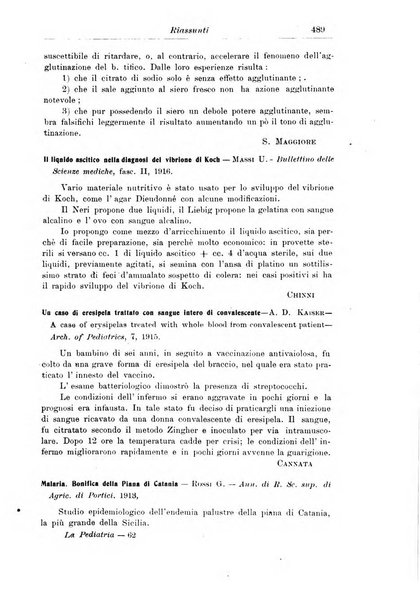 La pediatria periodico mensile indirizzato al progresso degli studi sulle malattie dei bambini