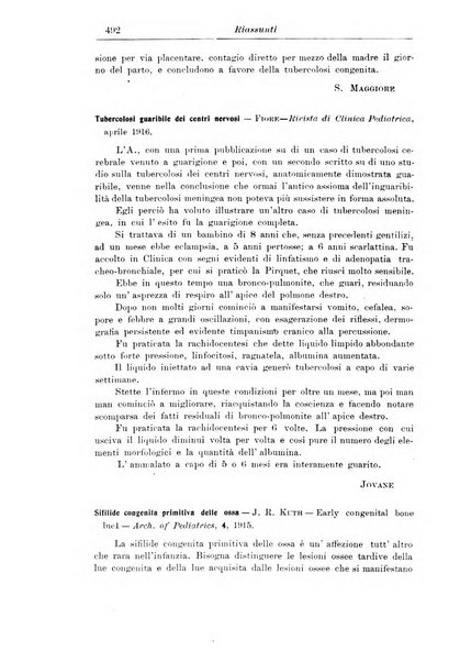 La pediatria periodico mensile indirizzato al progresso degli studi sulle malattie dei bambini