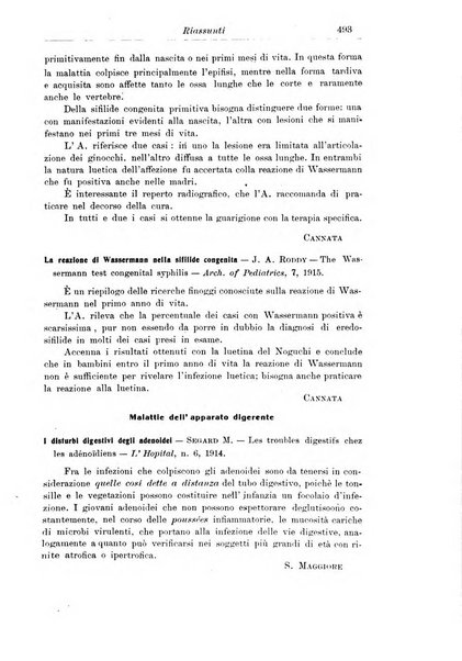 La pediatria periodico mensile indirizzato al progresso degli studi sulle malattie dei bambini