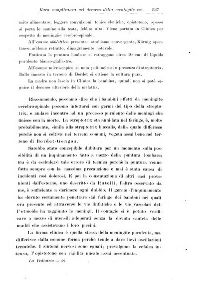 La pediatria periodico mensile indirizzato al progresso degli studi sulle malattie dei bambini