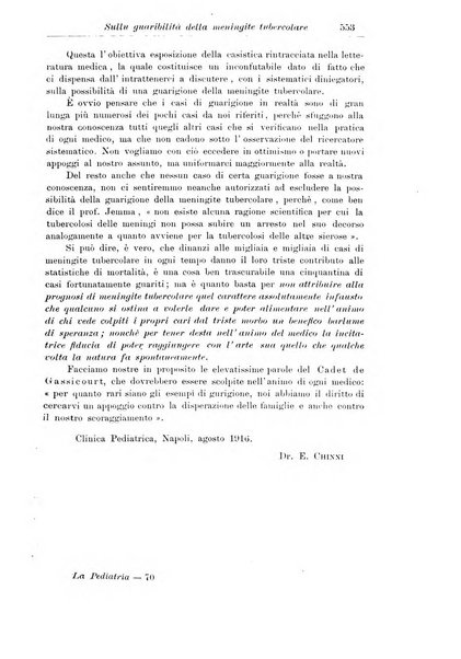 La pediatria periodico mensile indirizzato al progresso degli studi sulle malattie dei bambini