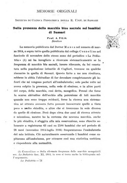 La pediatria periodico mensile indirizzato al progresso degli studi sulle malattie dei bambini