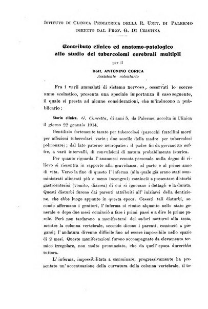 La pediatria periodico mensile indirizzato al progresso degli studi sulle malattie dei bambini