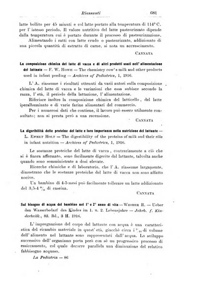 La pediatria periodico mensile indirizzato al progresso degli studi sulle malattie dei bambini