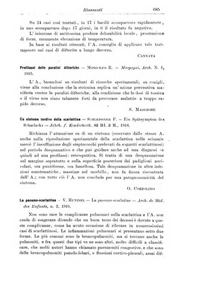 La pediatria periodico mensile indirizzato al progresso degli studi sulle malattie dei bambini