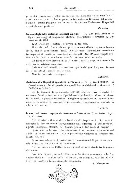 La pediatria periodico mensile indirizzato al progresso degli studi sulle malattie dei bambini