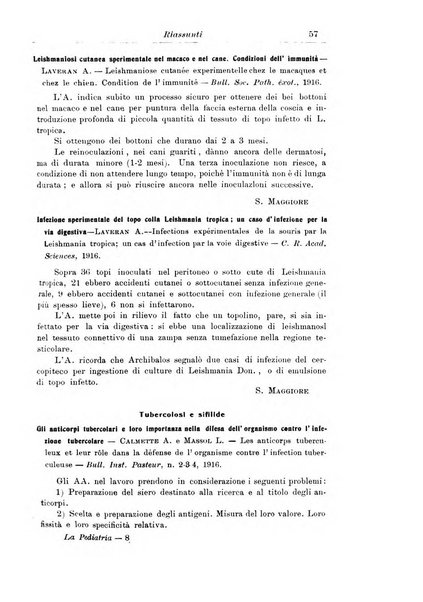 La pediatria periodico mensile indirizzato al progresso degli studi sulle malattie dei bambini