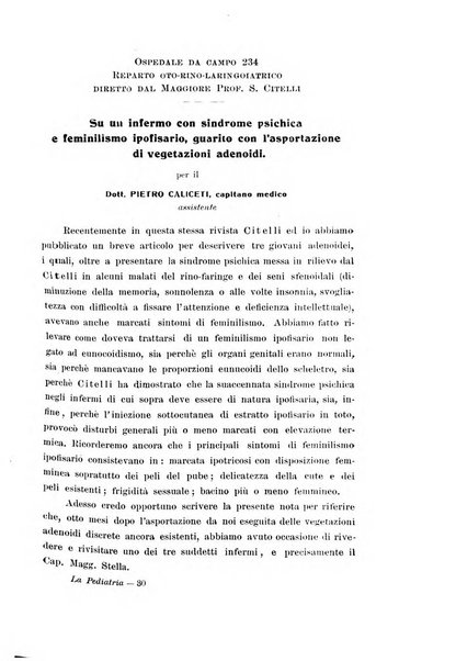 La pediatria periodico mensile indirizzato al progresso degli studi sulle malattie dei bambini