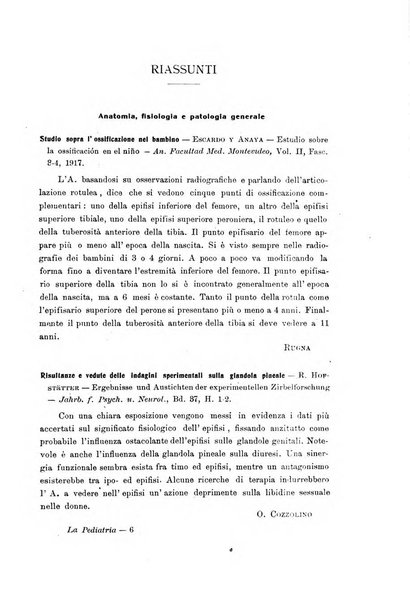 La pediatria periodico mensile indirizzato al progresso degli studi sulle malattie dei bambini