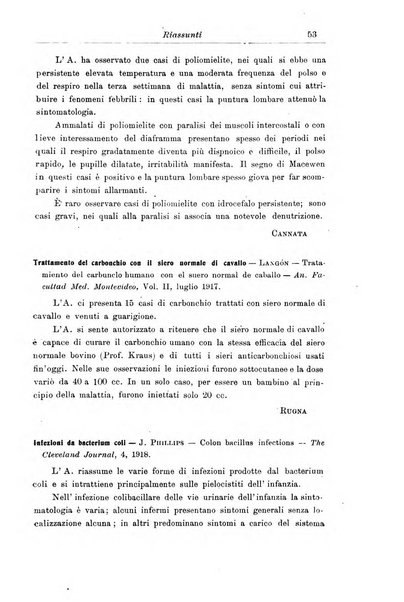 La pediatria periodico mensile indirizzato al progresso degli studi sulle malattie dei bambini